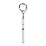 14k White Gold Number 16 Pendant, Bold Sporty Font Sweet Sixteen Birthday Charm