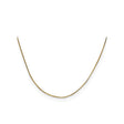 14K Yellow Gold 0.5 mm Polished Chain Necklace, Solid