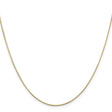 14K Yellow Gold 0.6 mm Polished Chain Necklace, Solid