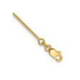 14K Yellow Gold 0.8 mm Polished Chain Anklet, Solid