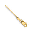 14K Yellow Gold 0.9 mm Polished Chain Bracelet, Solid