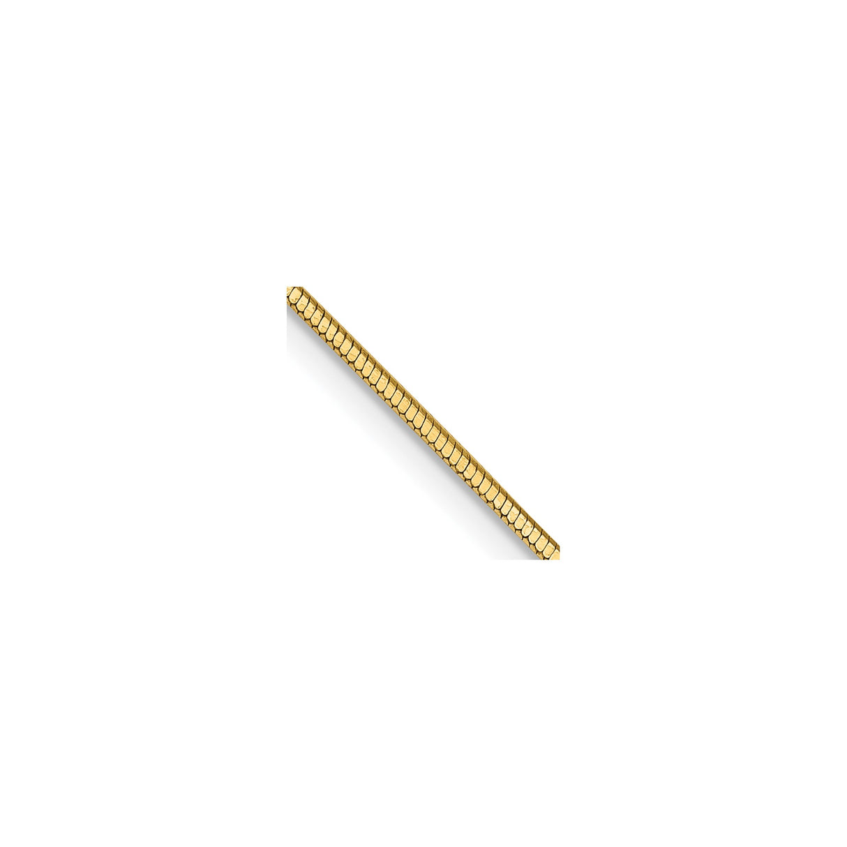 14K Yellow Gold 0.9 mm Polished Chain Necklace, Solid detail view