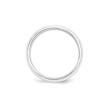 White Gold Knife Edge, Beveled Edge wedding band ring alternate angle