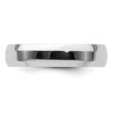 White Gold Knife Edge, Beveled Edge wedding band ring detail view