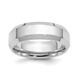 White Gold Knife Edge, Beveled Edge wedding band ring