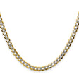 14K Yellow Gold 4.8 mm Polished Chain Necklace, Solid