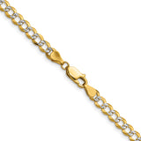 14K Yellow Gold 4.8 mm Polished Chain Necklace, Solid alternate angle