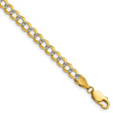 14K Yellow Gold 4.8 mm Polished Chain Necklace, Solid detail view