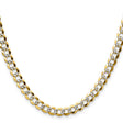 14K Yellow Gold 5.9 mm Polished Chain Necklace, Solid