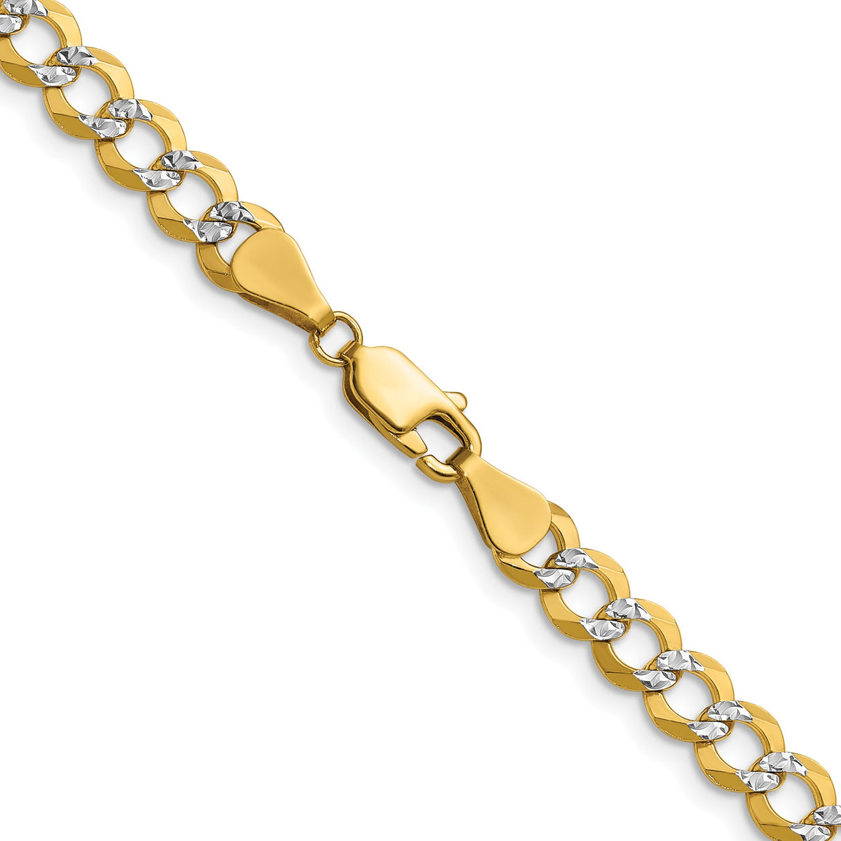 14K Yellow Gold 5.9 mm Polished Chain Necklace, Solid alternate angle