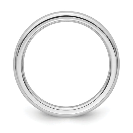 White Gold Comfort Fit wedding band ring alternate angle
