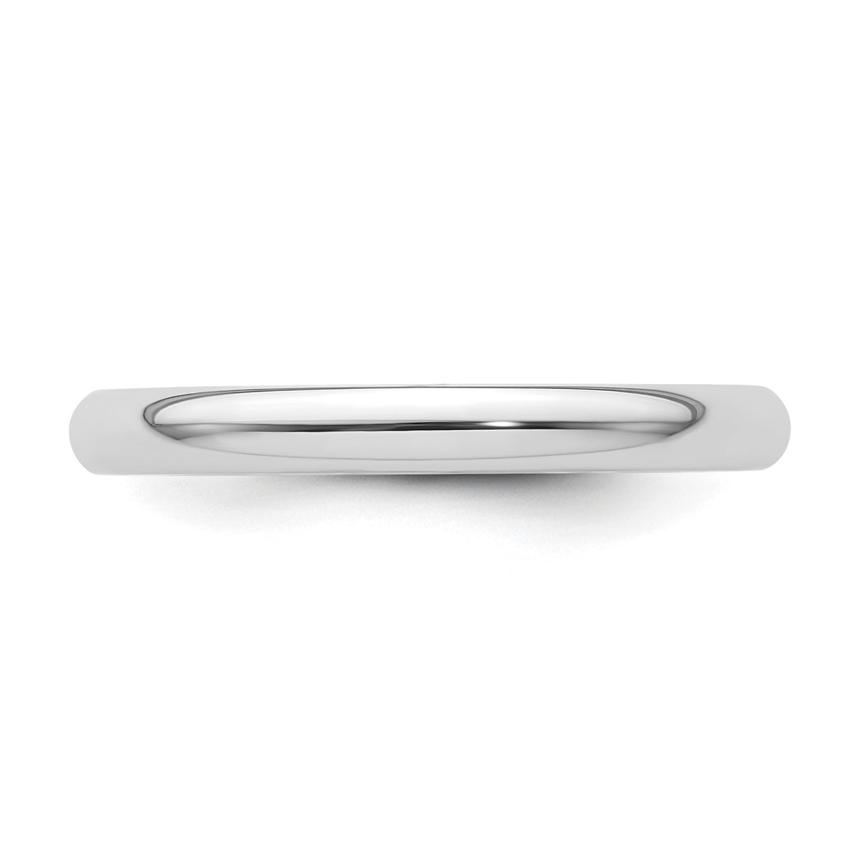White Gold Comfort Fit wedding band ring detail view