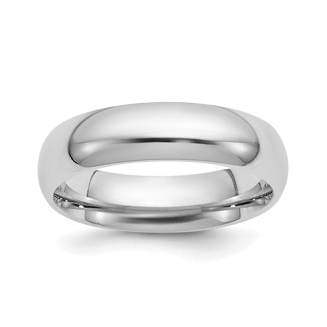 White Gold Comfort Fit wedding band ring