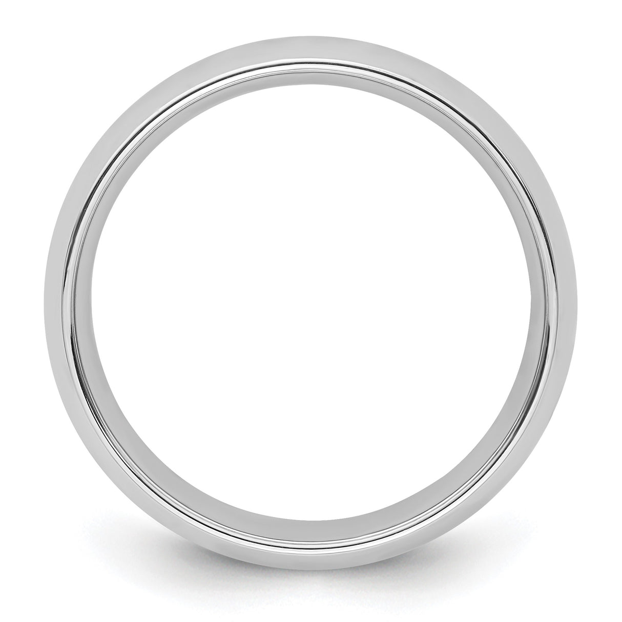 White Gold Comfort Fit wedding band ring alternate angle