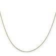 14K Yellow Gold 0.5 mm Box Chain Anklet, Polished