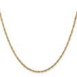 14K Yellow Gold 1.7 mm Singapore Chain Necklace, Polished