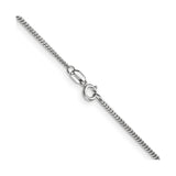 14K White Gold 1.3 mm Curb Chain Necklace, Polished alternate angle
