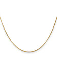 14K Yellow Gold 0.9 mm Curb Chain Necklace, Polished
