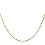 14K Yellow Gold 0.9 mm Curb Chain Necklace, Polished
