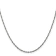 14K White Gold 1.7 mm Singapore Chain Necklace, Polished