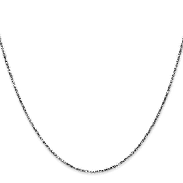 14K White Gold 1.05 mm Polished Chain Necklace, Solid