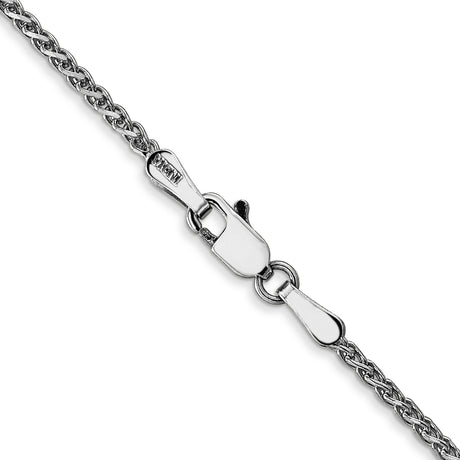 14K White Gold 1.7 mm Polished Chain Necklace, Solid alternate angle