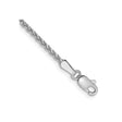 14K White Gold 1.7 mm Polished Chain Bracelet, Solid