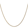 14K Yellow Gold 1.05 mm Polished Chain Necklace, Solid