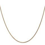 14K Yellow Gold 1.05 mm Polished Chain Necklace, Solid