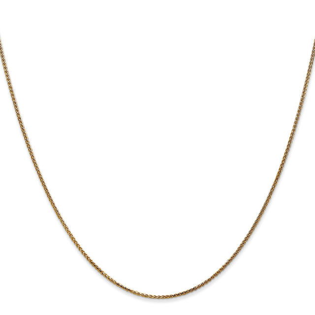 14K Yellow Gold 1.05 mm Polished Chain Necklace, Solid