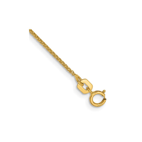 14K Yellow Gold 1.05 mm Polished Chain Bracelet, Solid