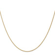14K Yellow Gold 1.05 mm Polished Chain Necklace, Solid