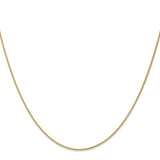 14K Yellow Gold 1.05 mm Polished Chain Necklace, Solid