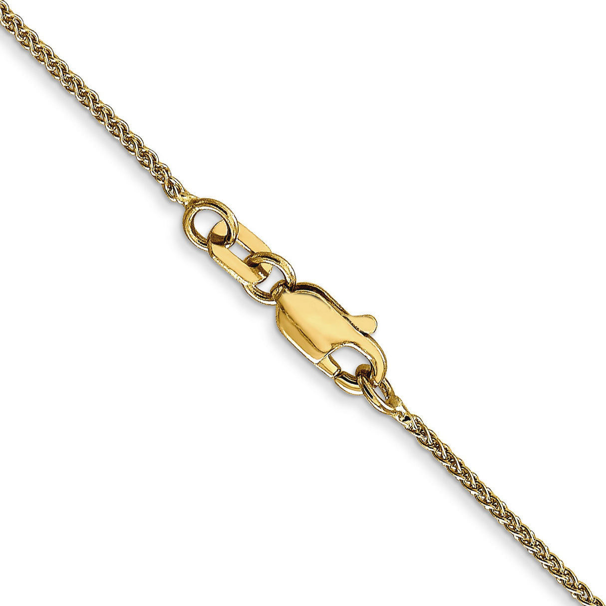 14K Yellow Gold 1.05 mm Polished Chain Necklace, Solid alternate angle