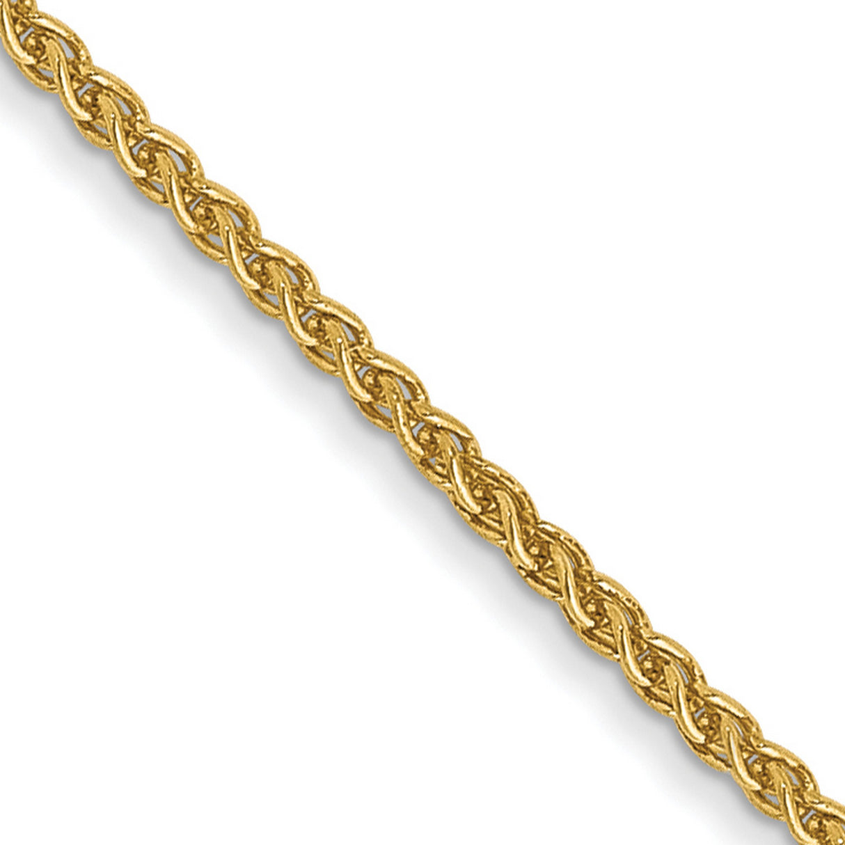 14K Yellow Gold 1.05 mm Polished Chain Necklace, Solid detail view