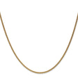 14K Yellow Gold 1.7 mm Polished Chain Necklace, Solid