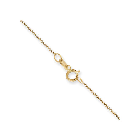 14K Yellow Gold 0.75 mm Polished Chain Necklace, Solid alternate angle