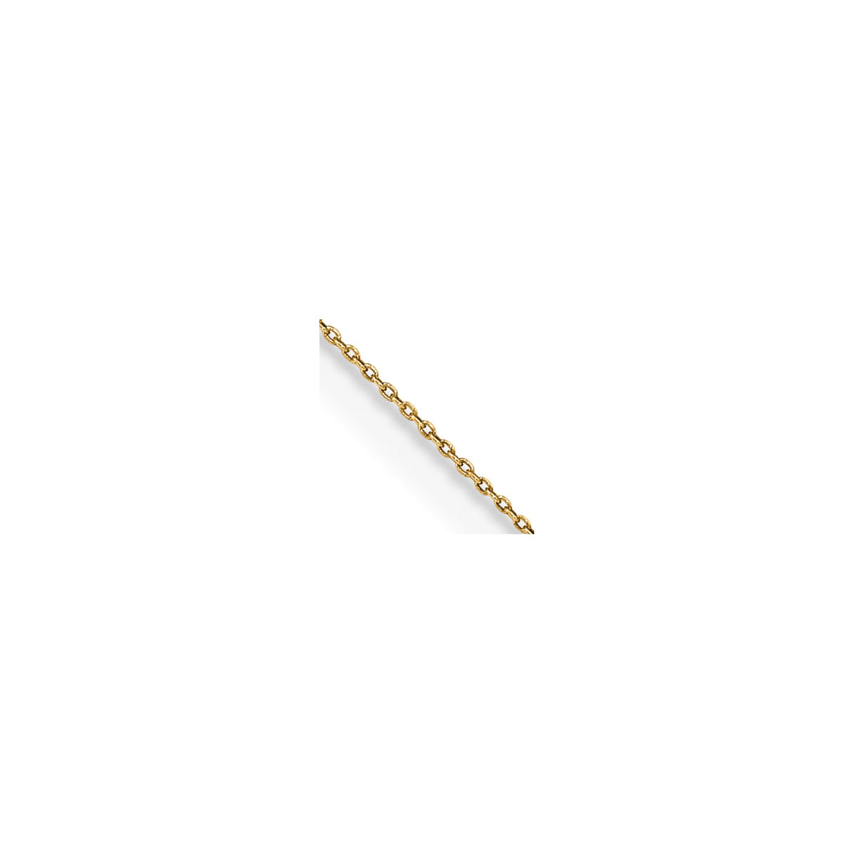 14K Yellow Gold 0.75 mm Polished Chain Anklet, Solid detail view