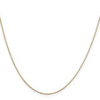 14K Yellow Gold 0.6 mm Polished Chain Necklace, Solid