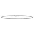 14K White Gold 1.4 mm Polished Chain Anklet, Solid