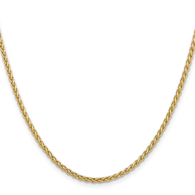 14K Yellow Gold 2.8 mm Polished Chain Necklace, Solid