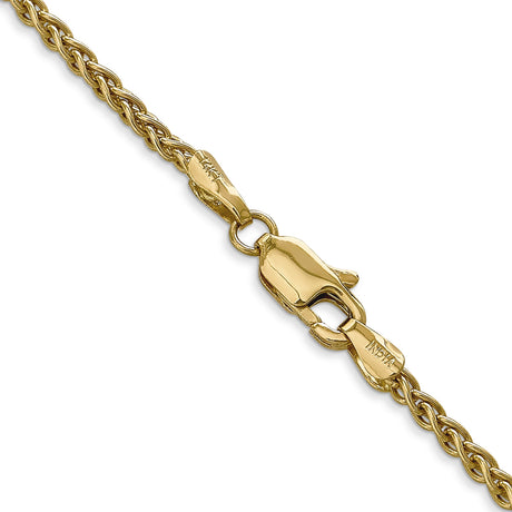 14K Yellow Gold 2.8 mm Polished Chain Necklace, Solid alternate angle