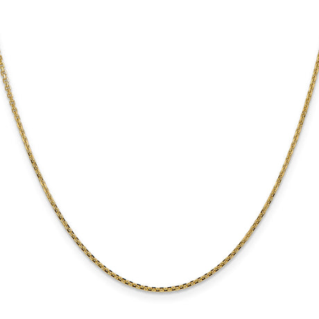 14K Yellow Gold 1.45 mm Polished Chain Necklace, Solid