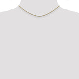 14K Yellow Gold 1.45 mm Polished Chain Necklace, Solid detail view