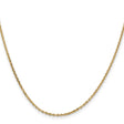 14K Yellow Gold 1.65 mm Polished Chain Necklace, Solid
