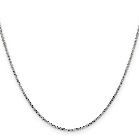 14K White Gold 1.45 mm Polished Chain Necklace, Solid