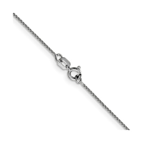 14K White Gold 0.85 mm Polished Chain Necklace, Solid alternate angle