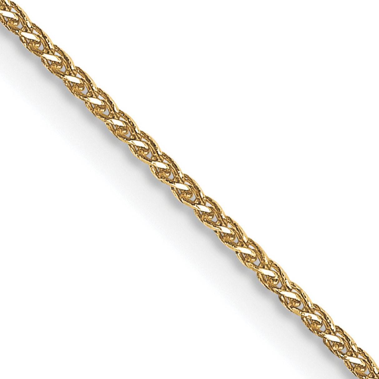 14K Yellow Gold 0.85 mm Polished Chain Necklace, Solid detail view