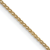 14K Yellow Gold 0.85 mm Polished Chain Necklace, Solid detail view