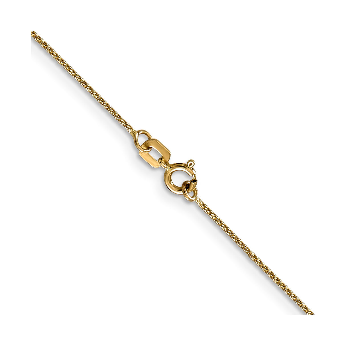 14K Yellow Gold 0.85 mm Polished Chain Necklace, Solid alternate angle